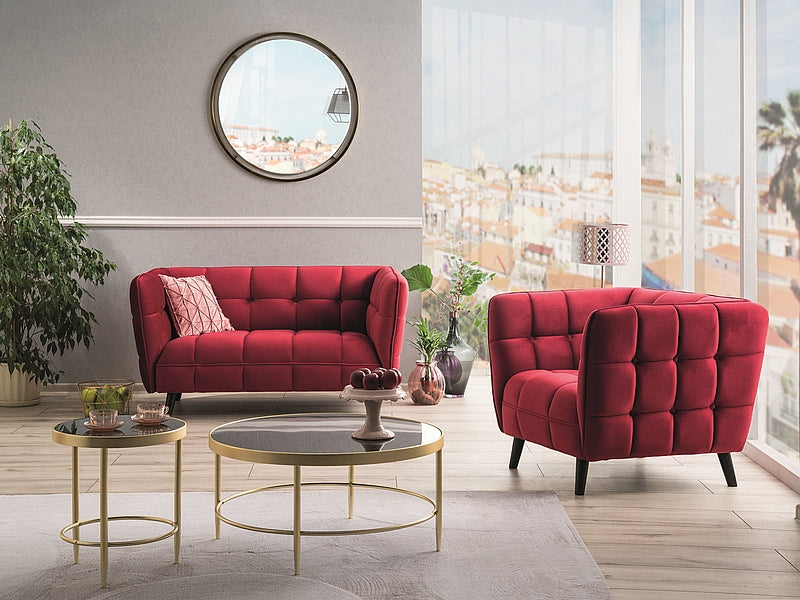 Castello Velvet 2 bēšs dīvāns - N1 Home