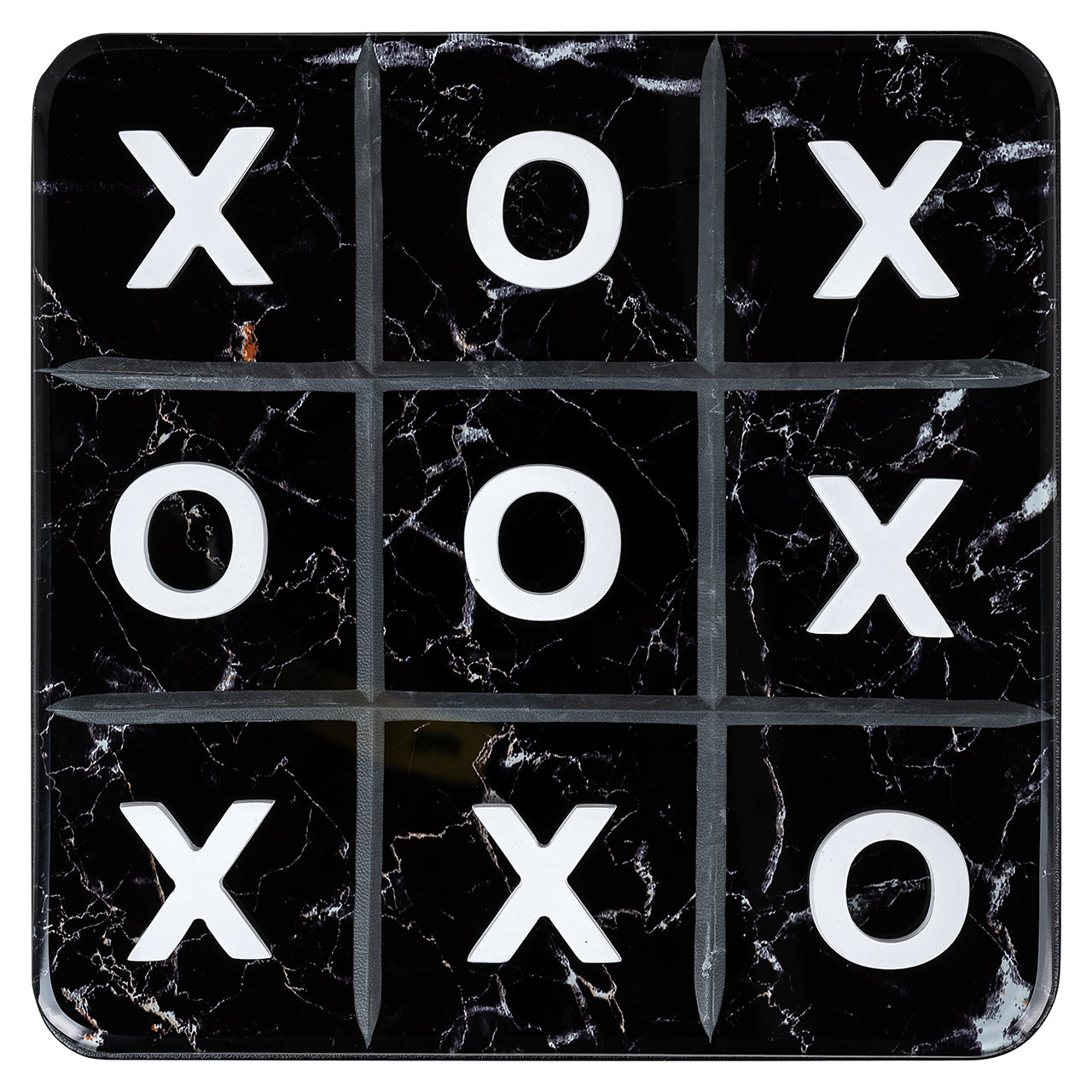 Dekoratīvs priekšmets Richmond Interiors Tic tac toe Trixi 25/25 cm melns/balts - N1 Home