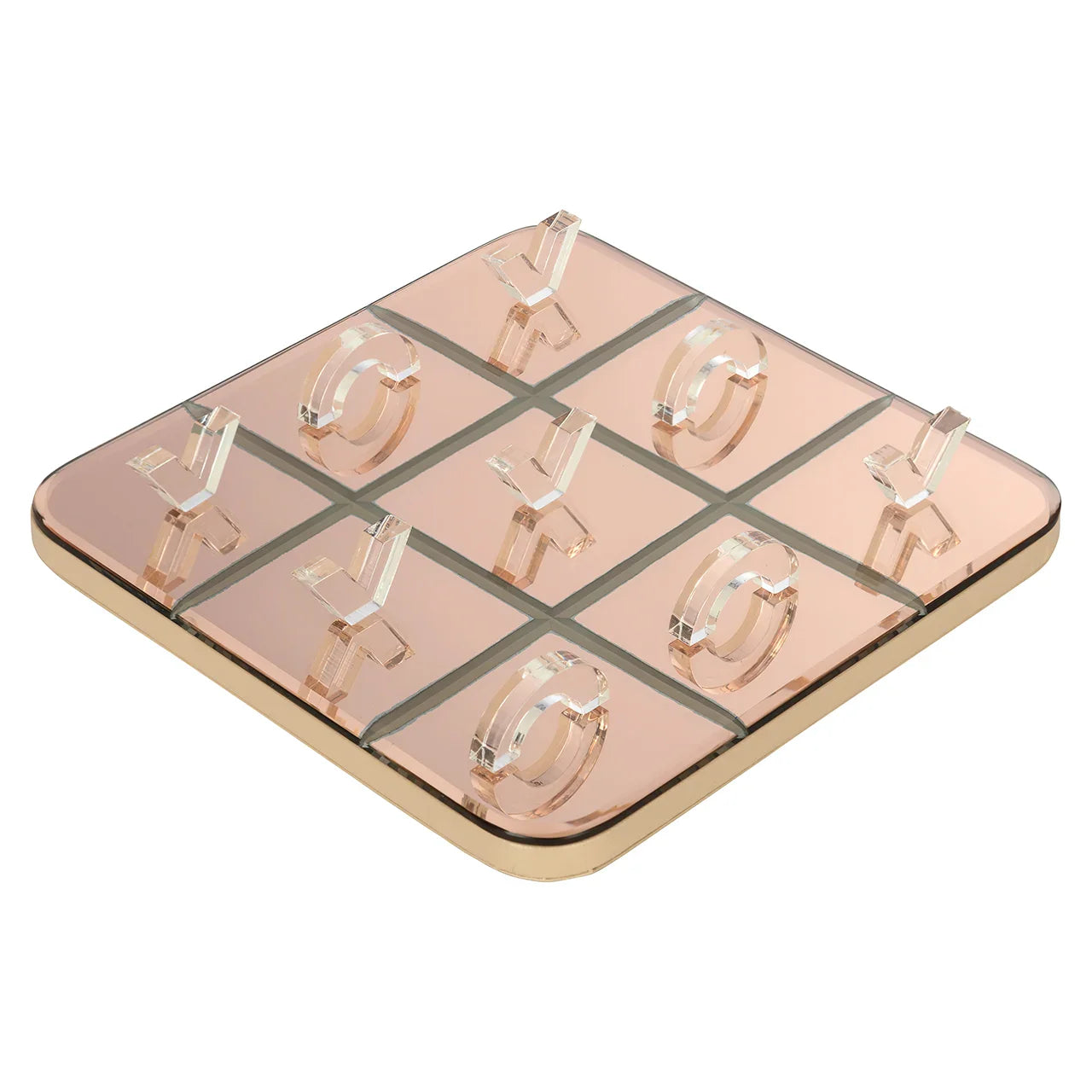 Dekoratīvs priekšmets Richmond Interiors Tic tac toe Caylin 4/25/25 cm rozā zelts - N1 Home
