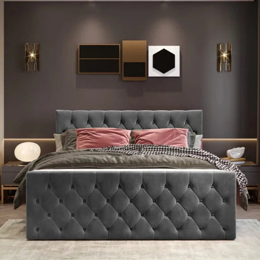 Gulta Charl 140/160/180 cm tumši pelēks - N1 Home