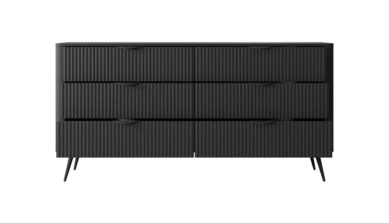 Kumode Lanti 163/81/38 cm melns - N1 Home
