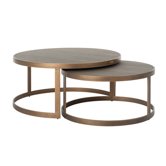 Kafijas galds Bloomville gold (Set of 2) Richmond Interiors 42/91,5 cm zelts - N1 Home