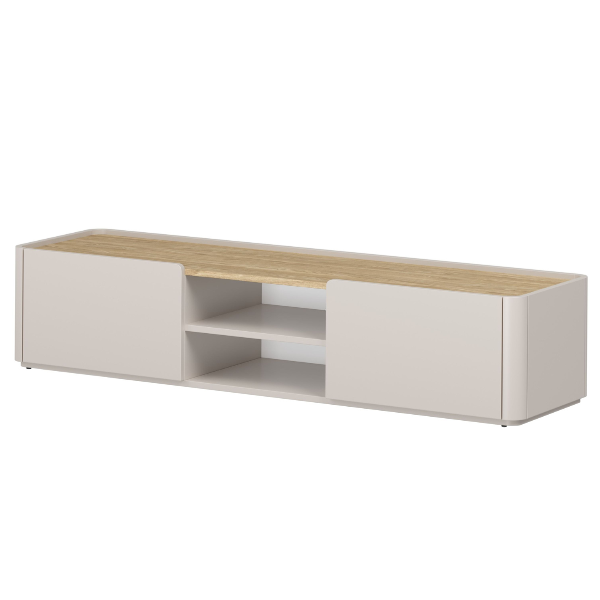 TV skapis Elva 170/35.5/48 cm Kašmirs / Eļļots ozols - N1 Home