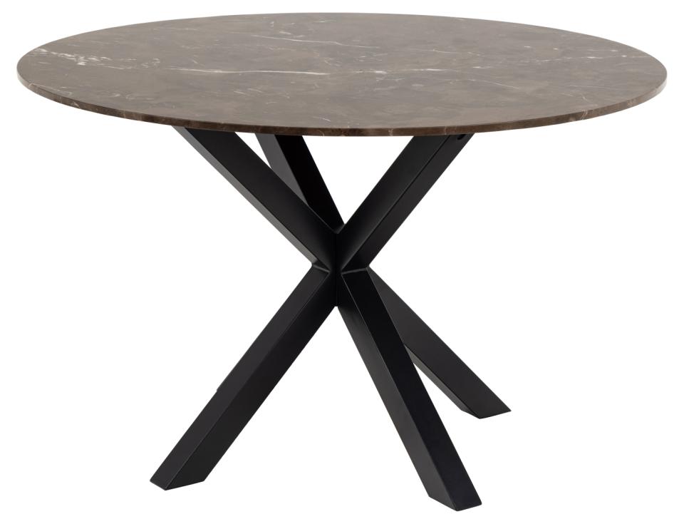 Galds Heva 120x75,5 cm brūns marmors - N1 Home