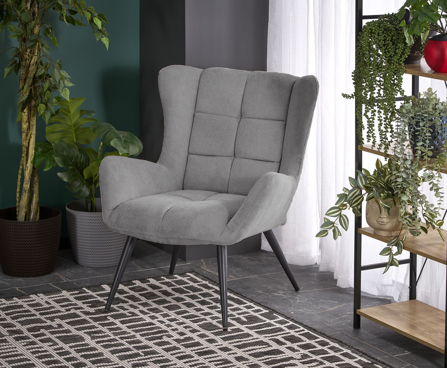 Krēsls Byro 75/85/92/45 cm pelēks - N1 Home