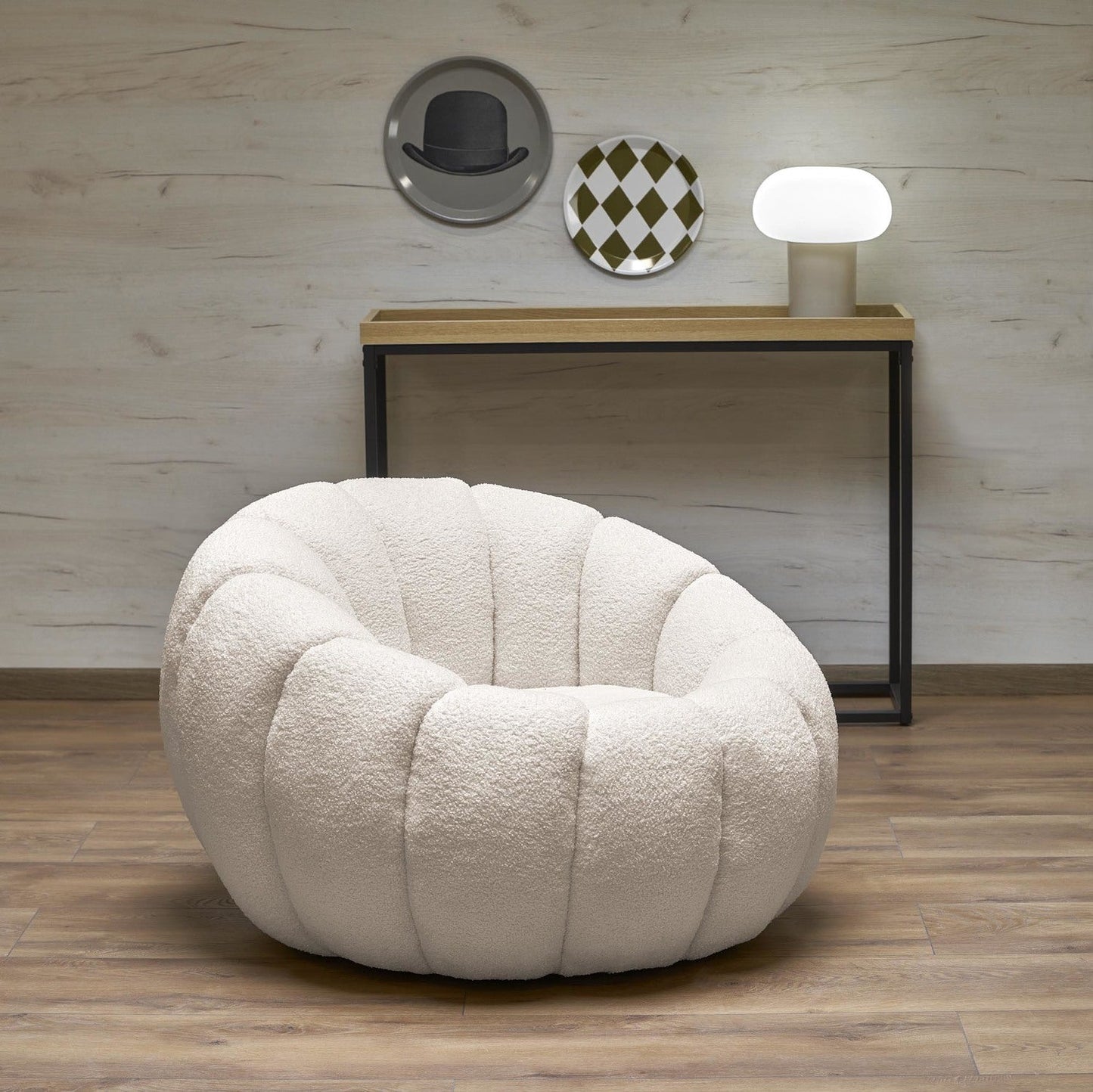 Atzveltnes krēsls Gasp 90/60/95 cm krēms - N1 Home