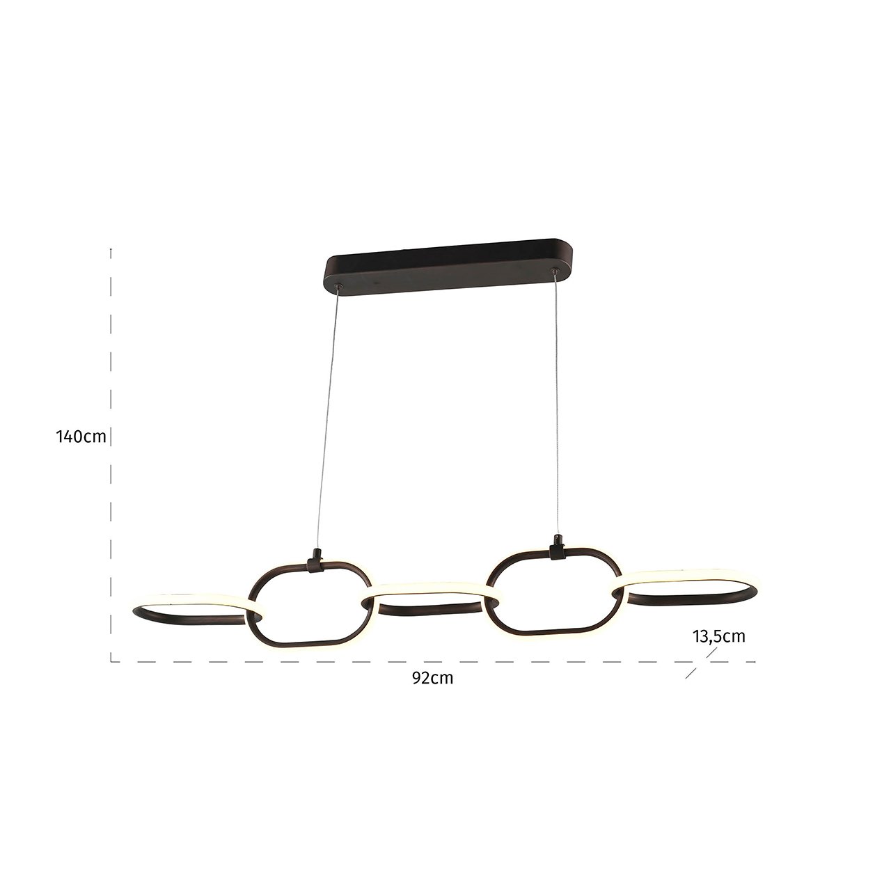 Lustra Richmond Interiors Lyan 140/92/13,5 cm bronza - N1 Home