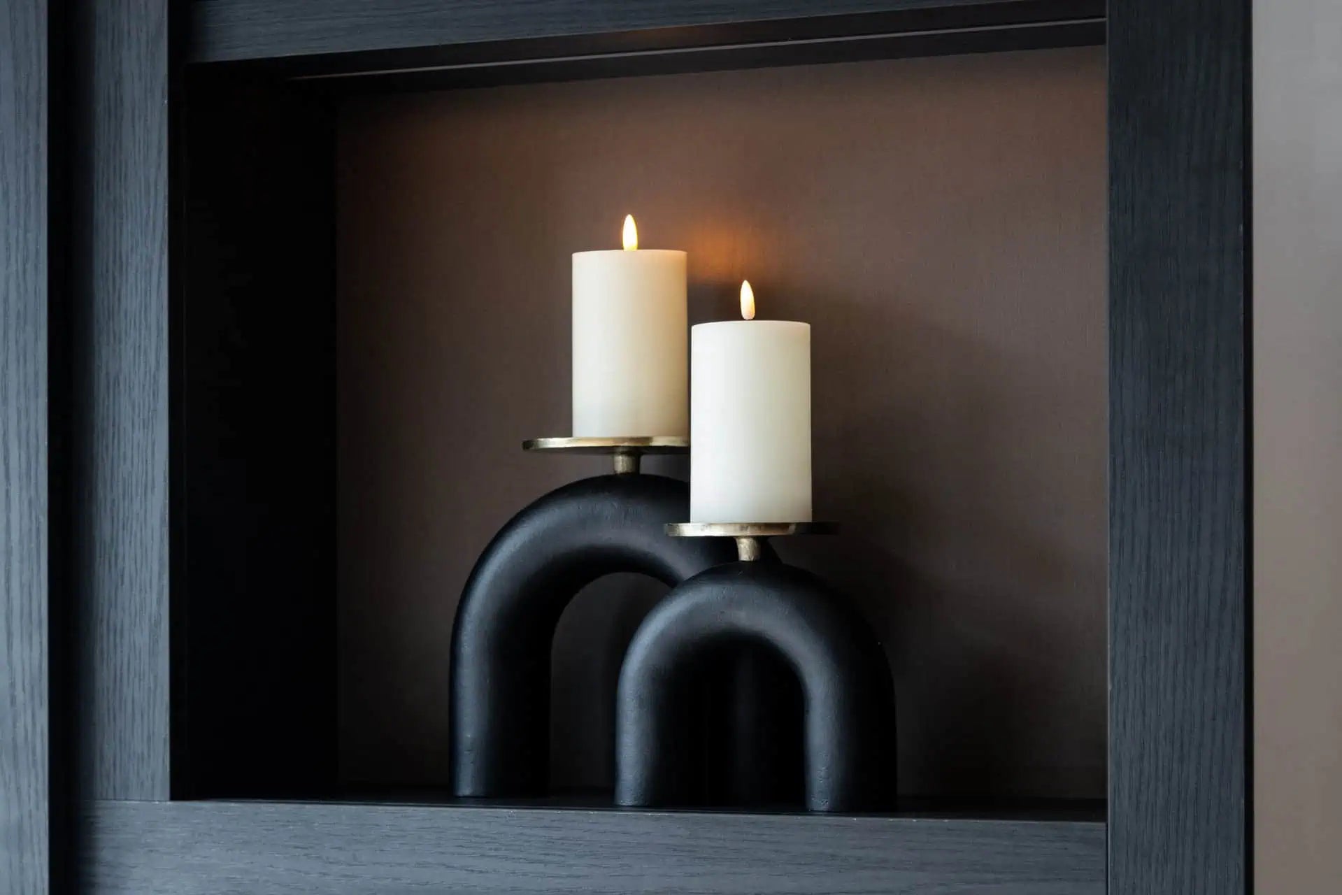 Svečturis Livi black/gold small Richmond Interiors 17/19/5 cm melns/zelts - N1 Home