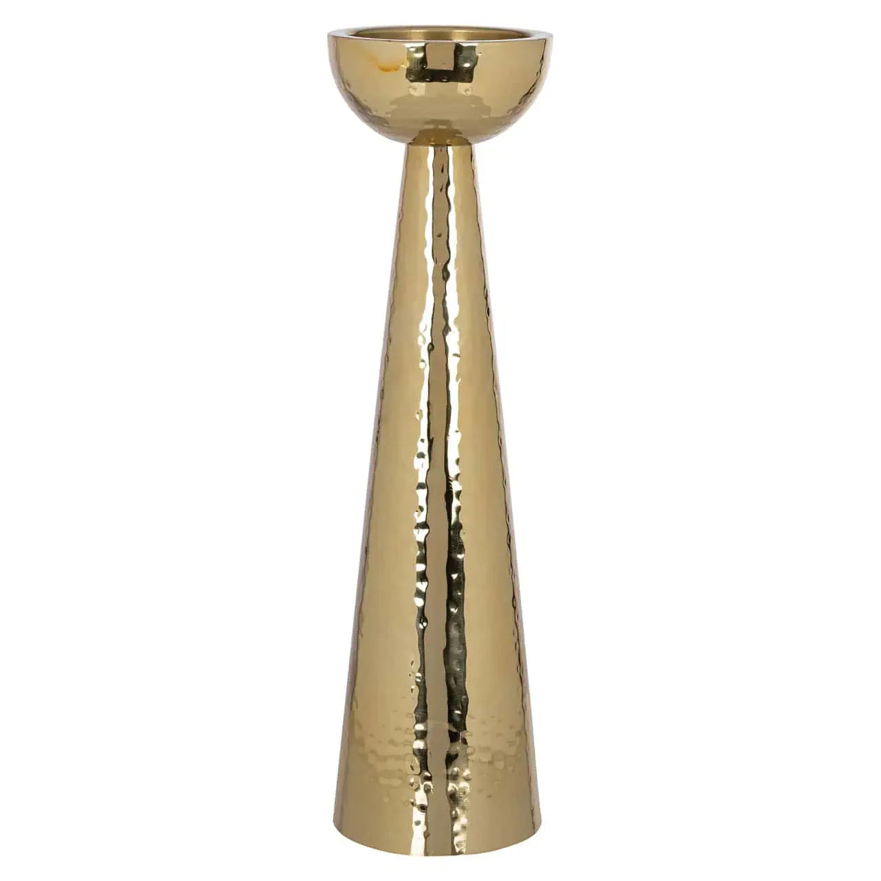Svečturis Lizz gold large Richmond Interiors 43,5/12/12 cm zelts - N1 Home