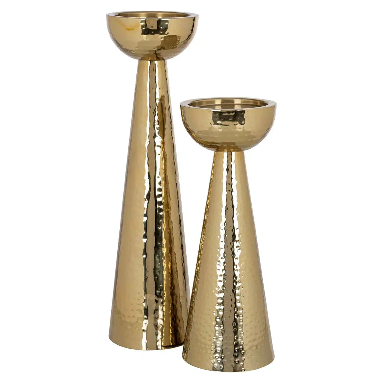 Svečturis Lizz gold large Richmond Interiors 43,5/12/12 cm zelts - N1 Home