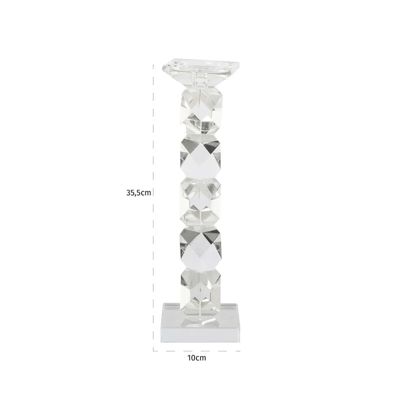 Svečturis Zhara large Richmond Interiors 35/10/10 cm stikls - N1 Home