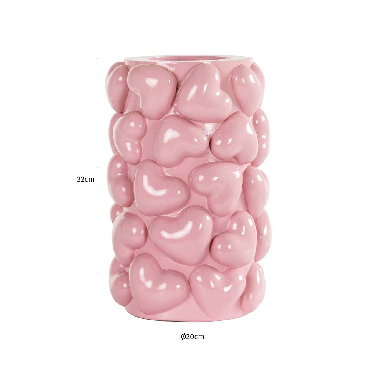 Svečturis Emel L Richmond Interiors 20/32/20 cm rozā - N1 Home