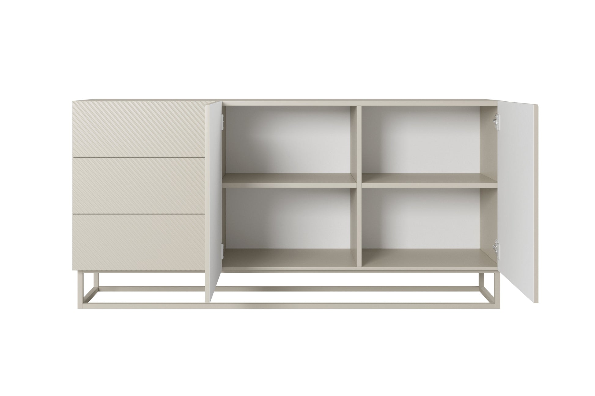 OSLO kumode un metāla kājas 167/81/43 cm kašmirs/kašmirs - N1 Home