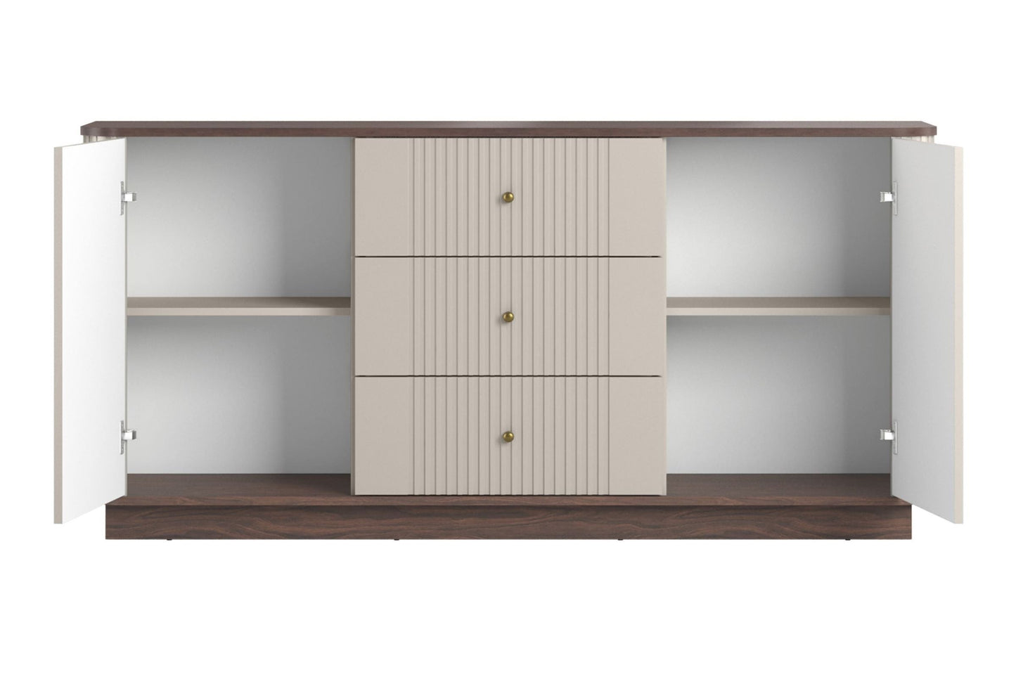 Kumode Vespa 160/77/38/ cm kašmirs/rieksts/zelts - N1 Home