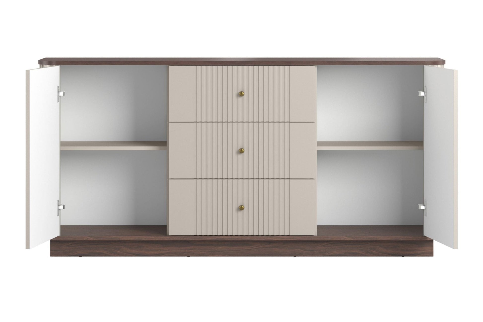 Kumode Vespa 160/77/38/ cm kašmirs/rieksts/zelts - N1 Home