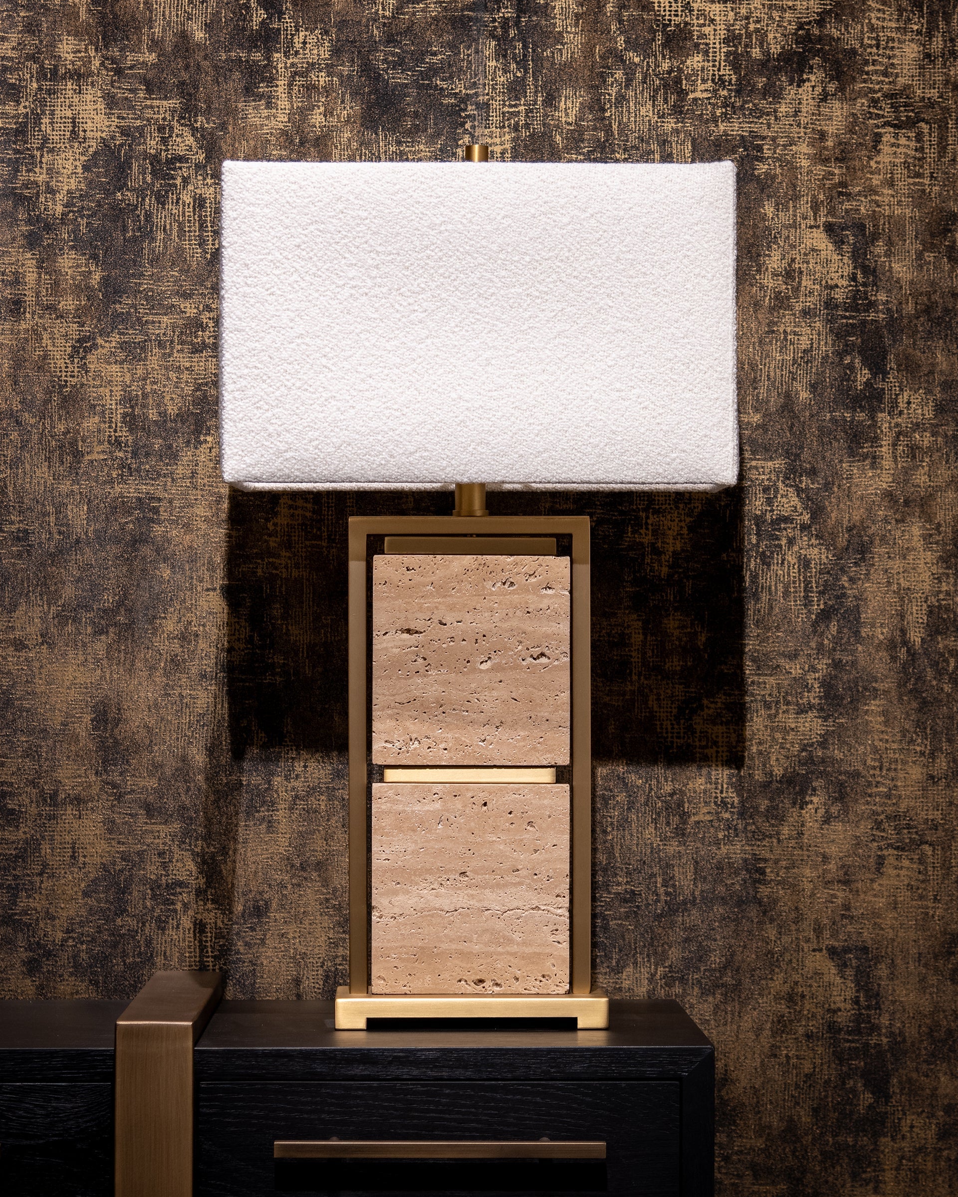 Galda lampa Richmond Interiors Meyra 72/40/24 cm bēšs - N1 Home