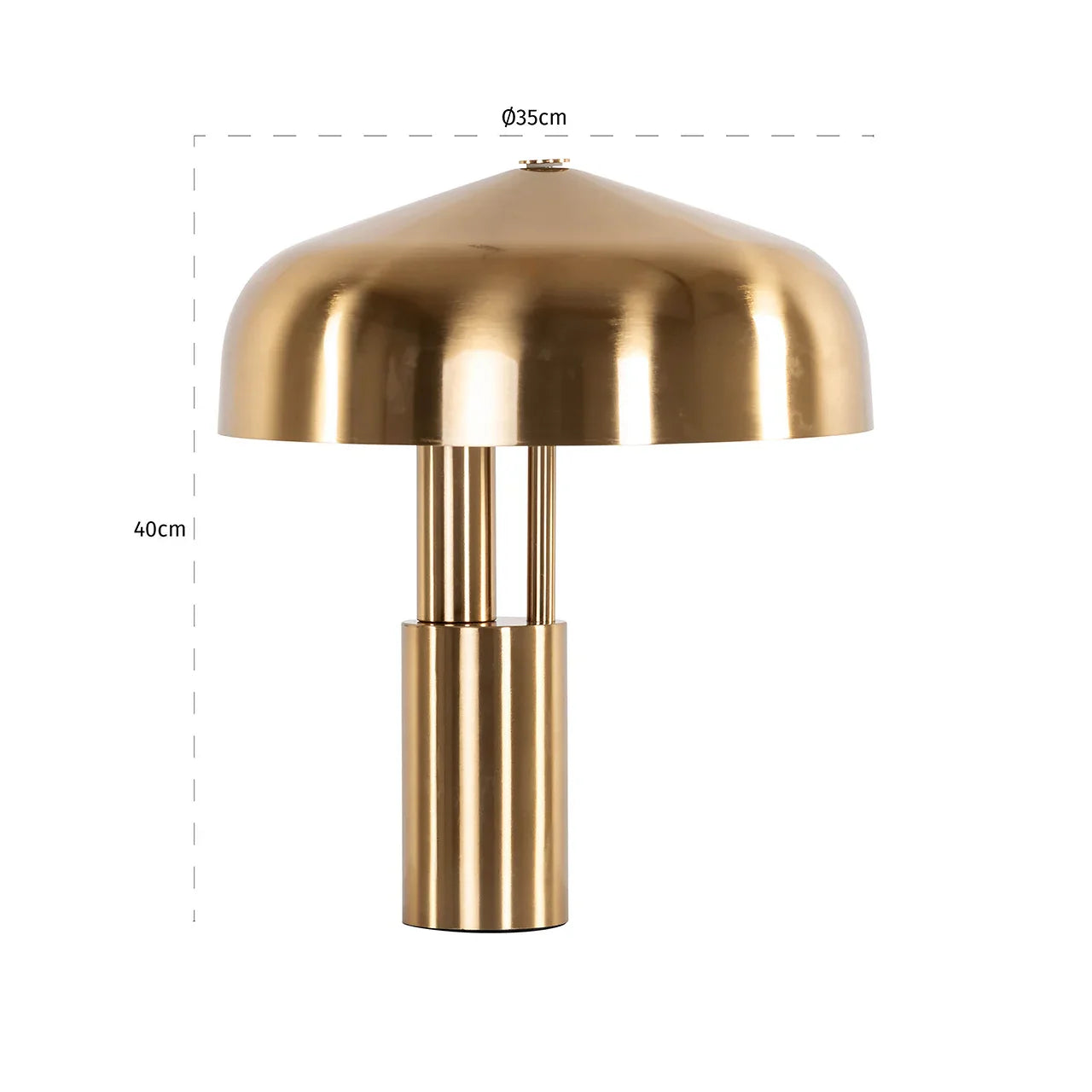 Galda lampa Richmond Interiors Linzy 40/34/34 cm zelts - N1 Home