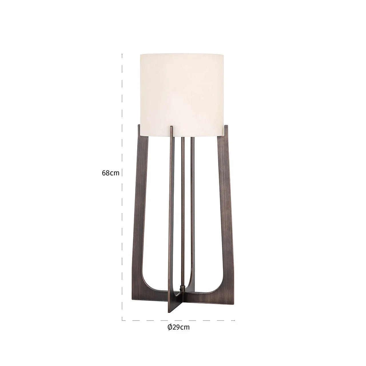 Galda lampa Richmond Interiors Loura big 68/29/29 cm bronza - N1 Home
