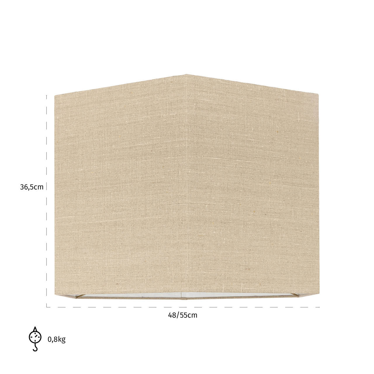 Abažurs Sally Richmond Interiors 48/55/36 cm sand hexagonal XL