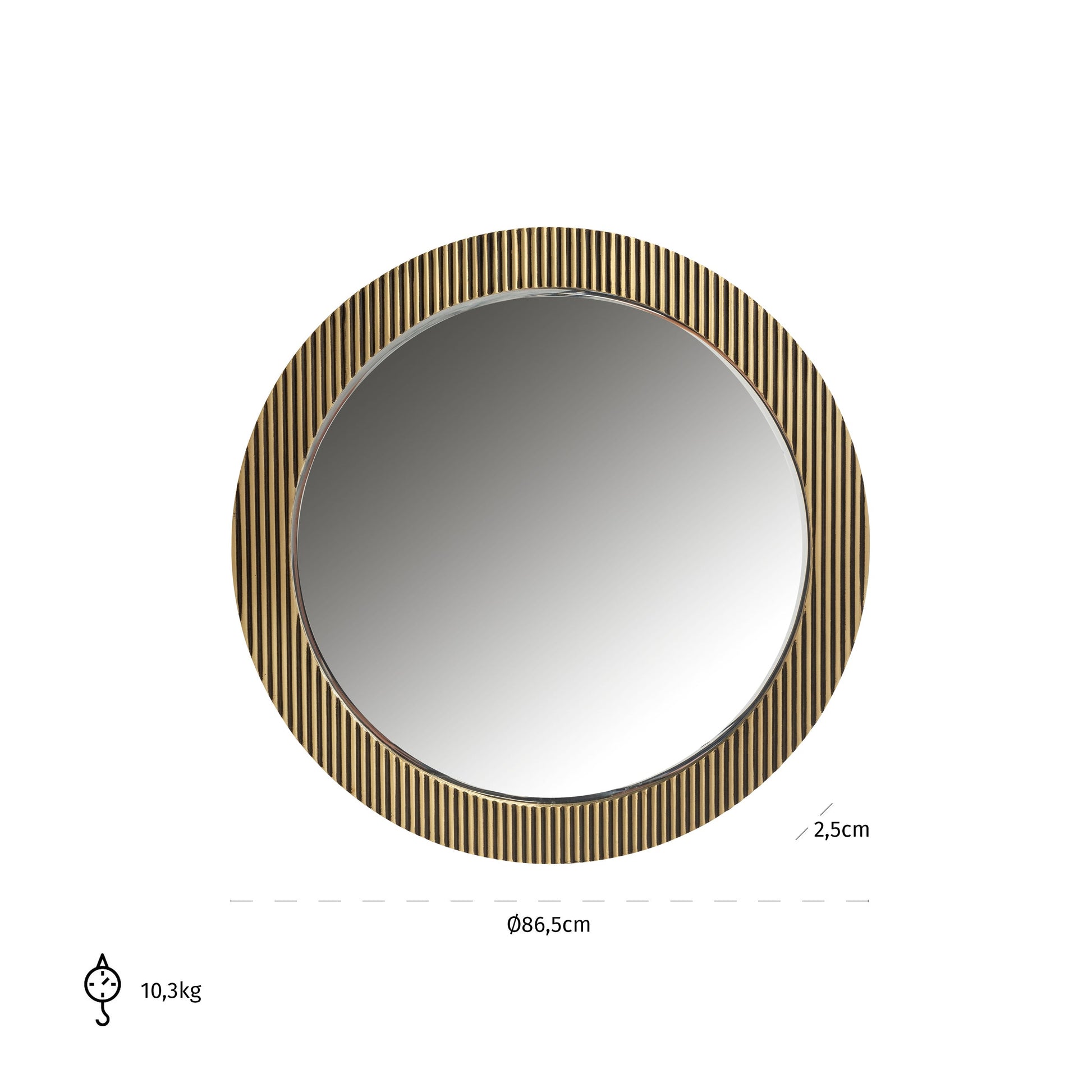 Spogulis Richmond Interiors Ironville 86Ø zelts - N1 Home