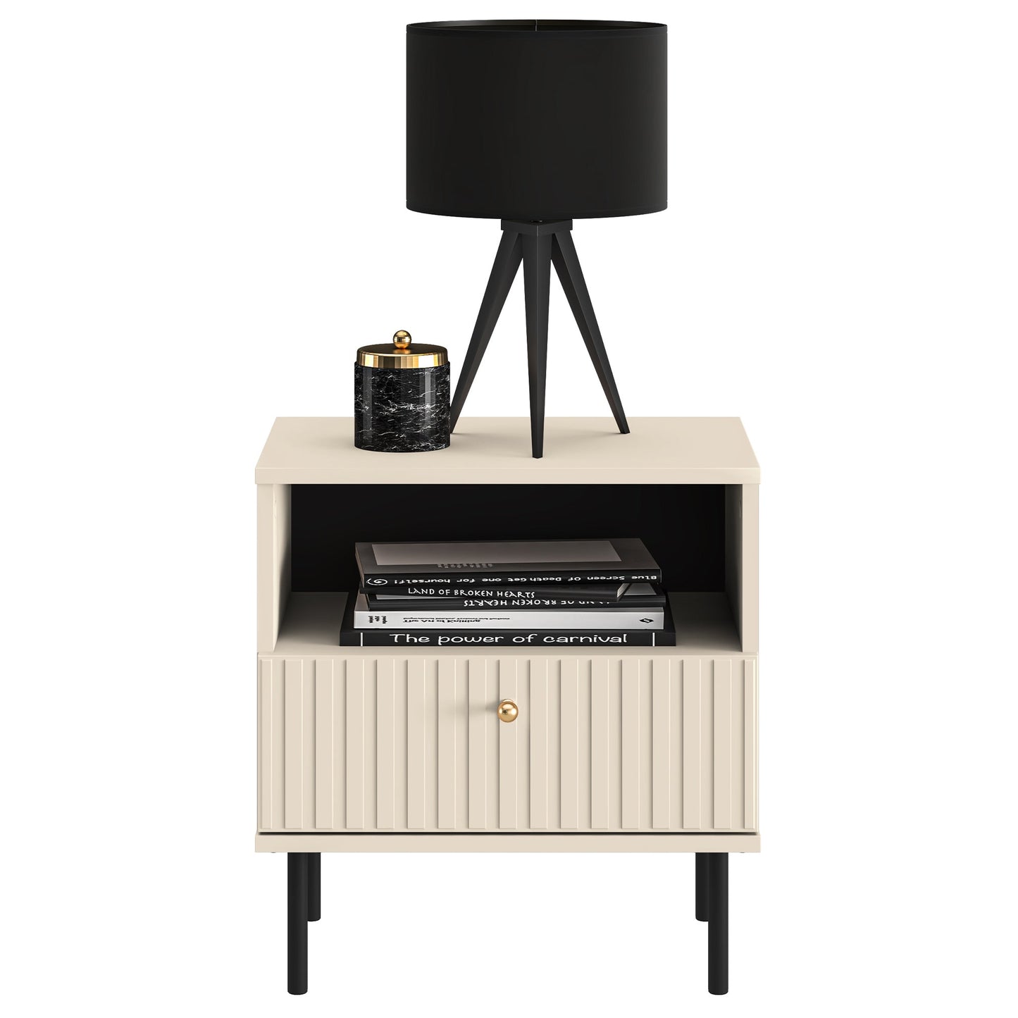 Naktsskapītis Galeto 53/50/34 bēšs - N1 Home