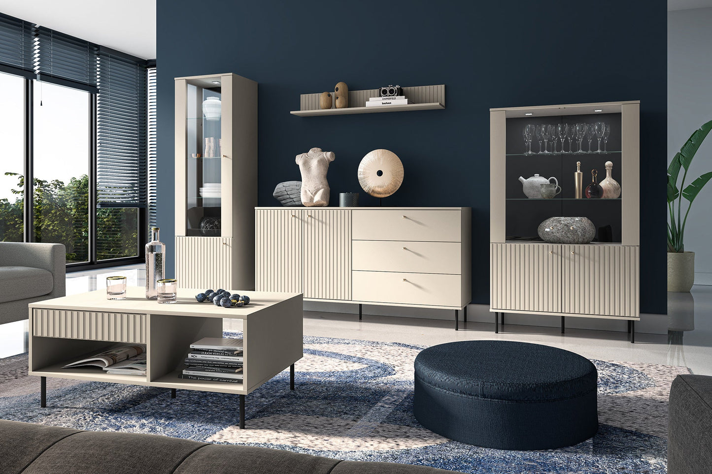 Kumode Galeto 85/160/40 cm bēšs - N1 Home