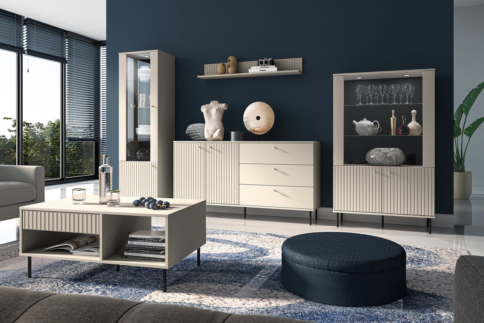 Kumode Galeto 85/160/40 cm bēšs - N1 Home