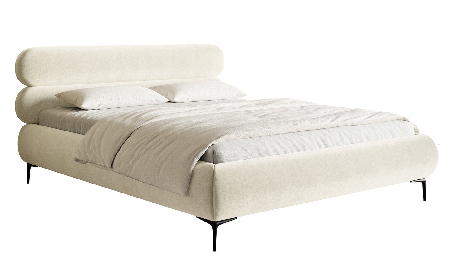 Gulta  Loure 140/160/180x200 cm Amon 18/melns kājas - N1 Home