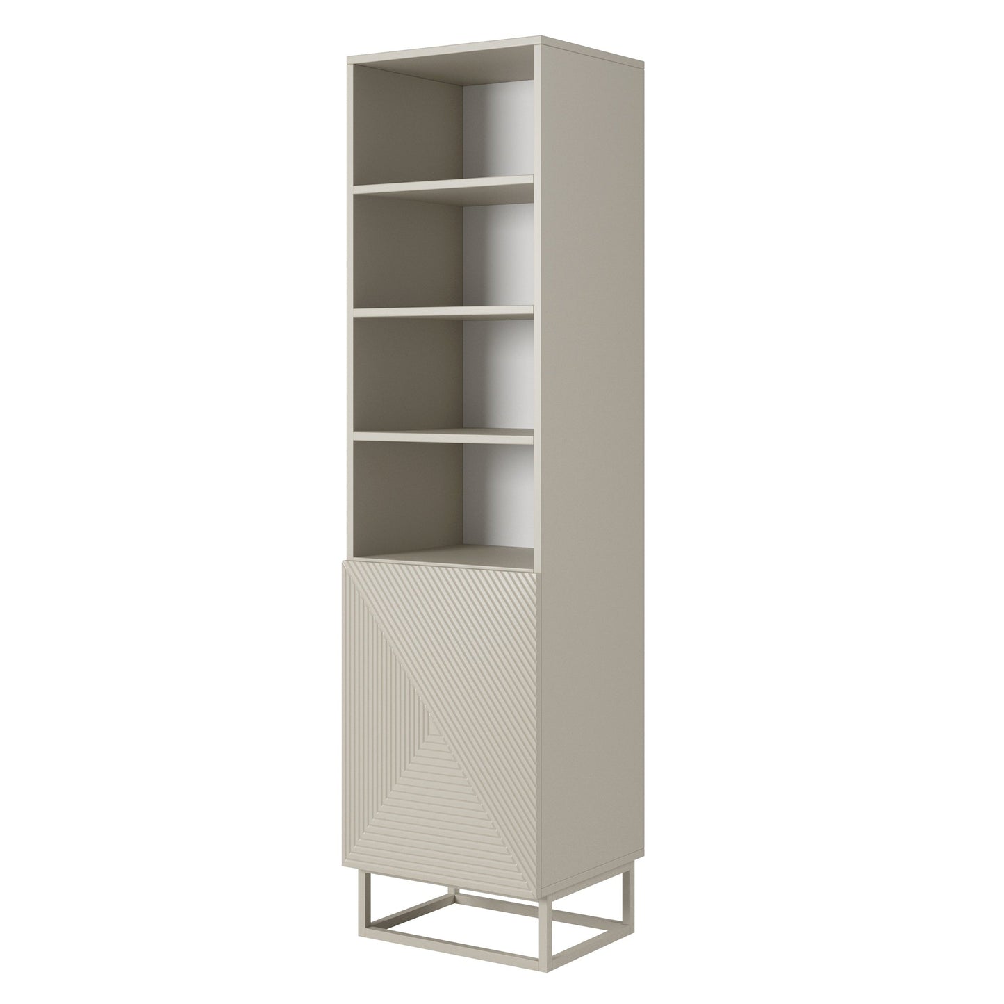 Skapis OSLO uz metāla kājām 190/43/50 cm kašmirs/kašmirs - N1 Home