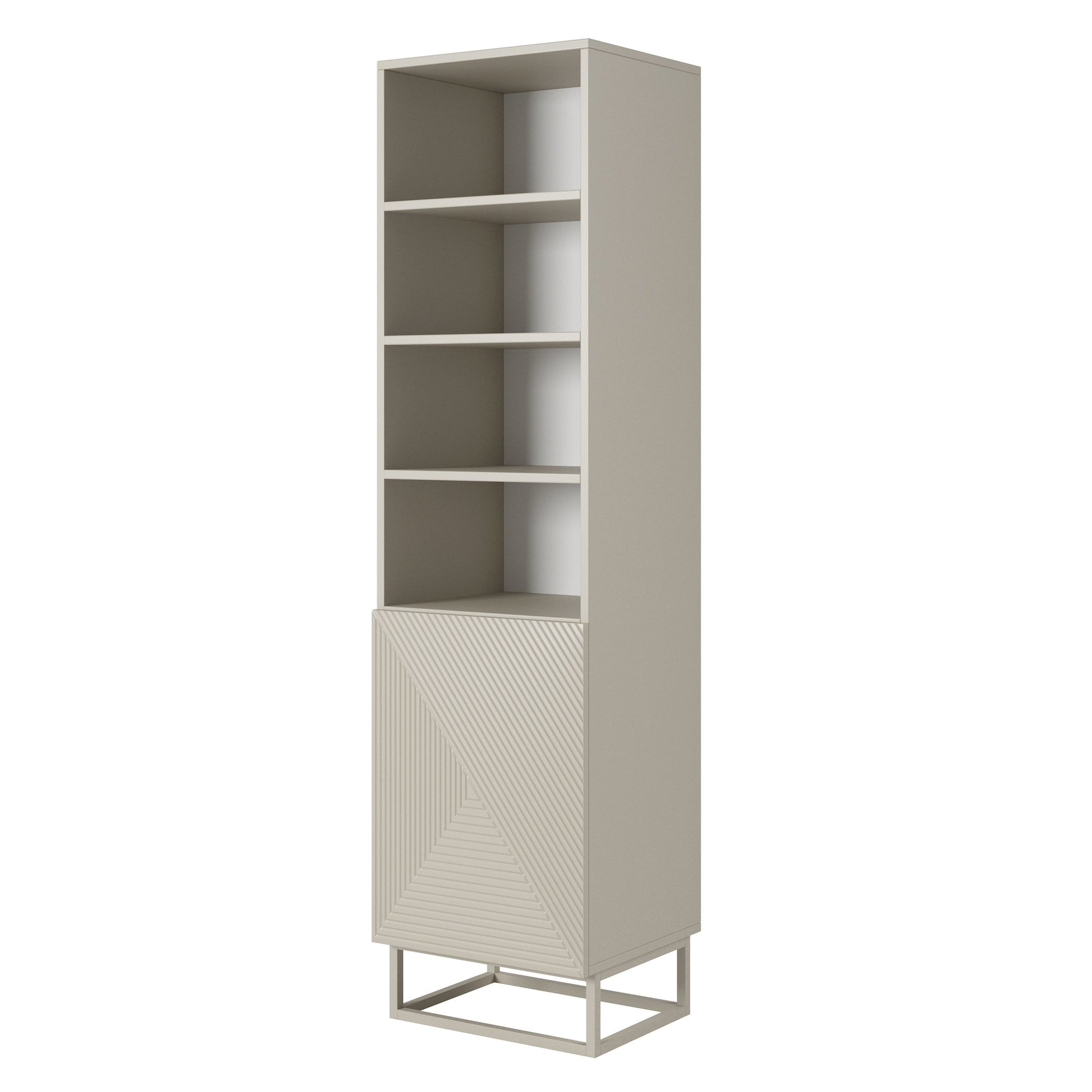 Skapis OSLO uz metāla kājām 190/43/50 cm kašmirs/kašmirs - N1 Home