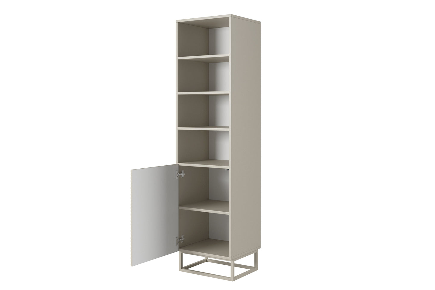Skapis OSLO uz metāla kājām 190/43/50 cm kašmirs/kašmirs - N1 Home