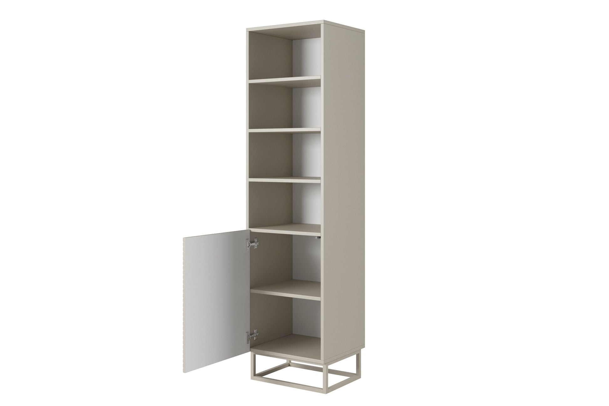Skapis OSLO uz metāla kājām 190/43/50 cm kašmirs/kašmirs - N1 Home
