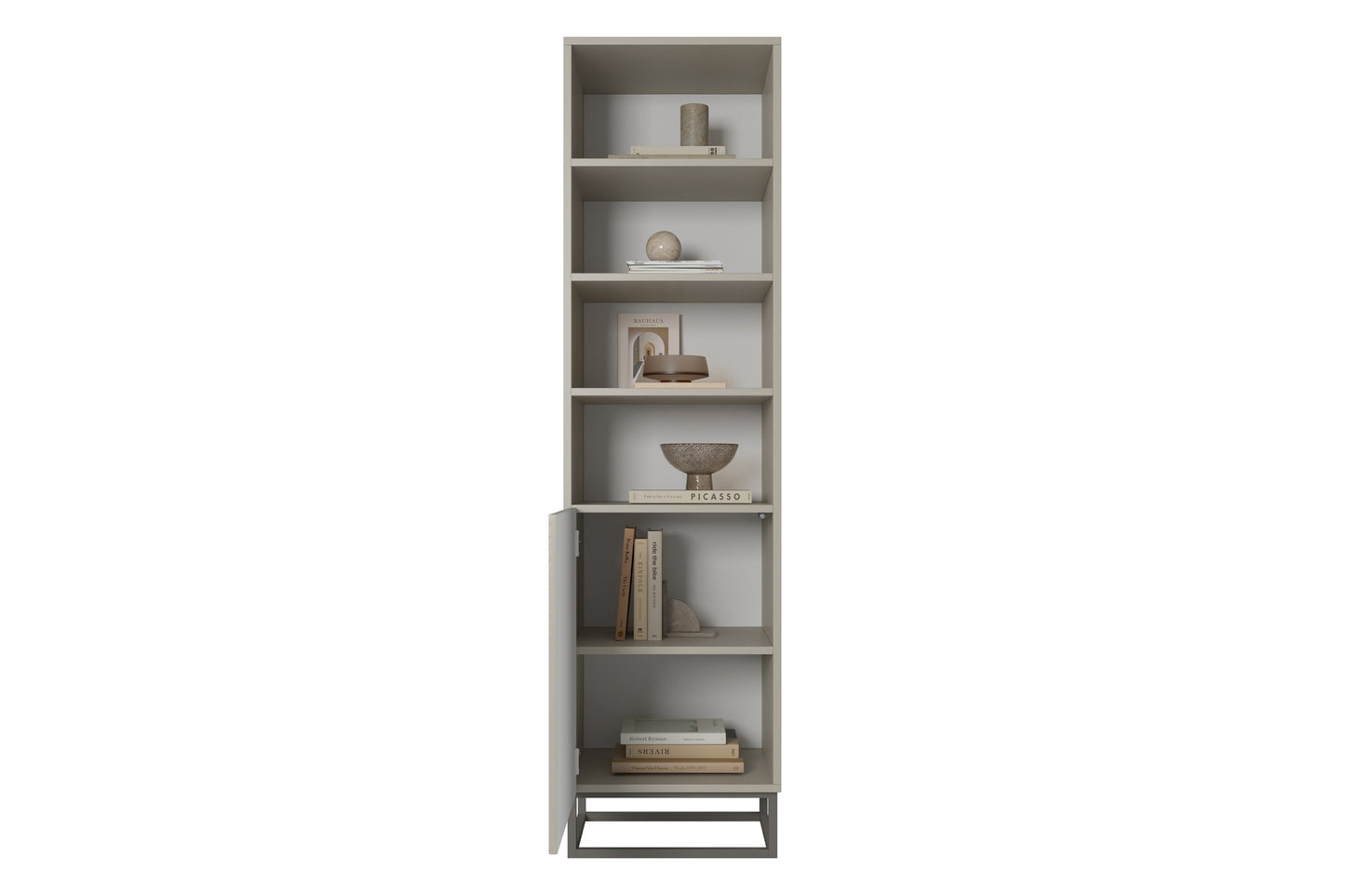 Skapis OSLO uz metāla kājām 190/43/50 cm kašmirs/kašmirs - N1 Home