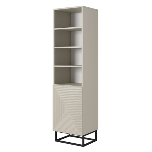 Skapis OSLO uz metāla kājām 190/43/50 cm kašmirs/melns - N1 Home
