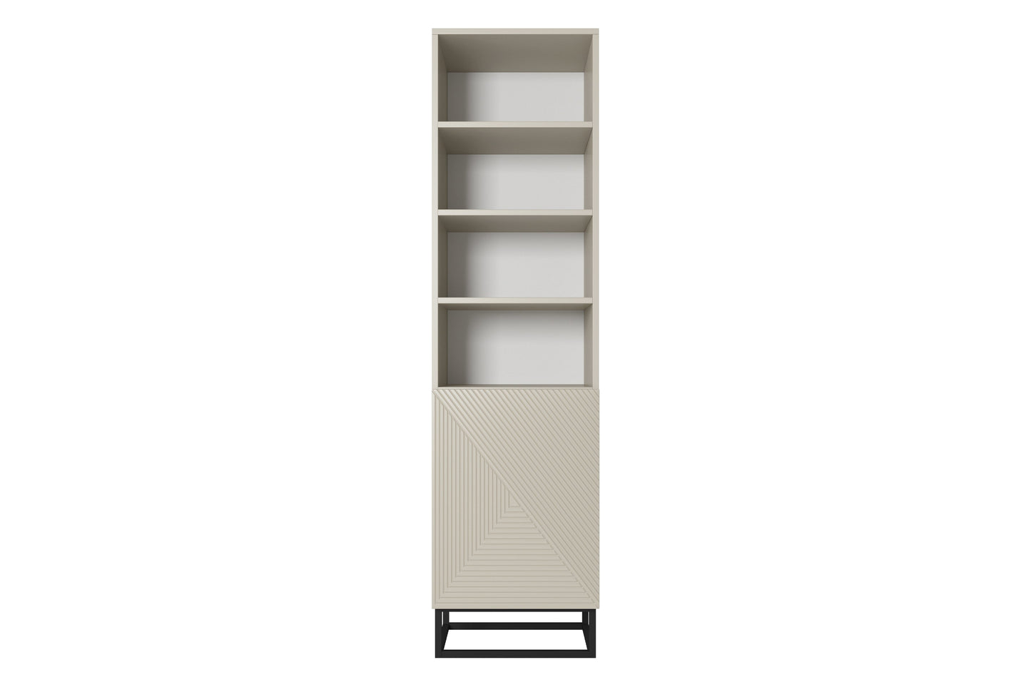 Skapis OSLO uz metāla kājām 190/43/50 cm kašmirs/melns - N1 Home