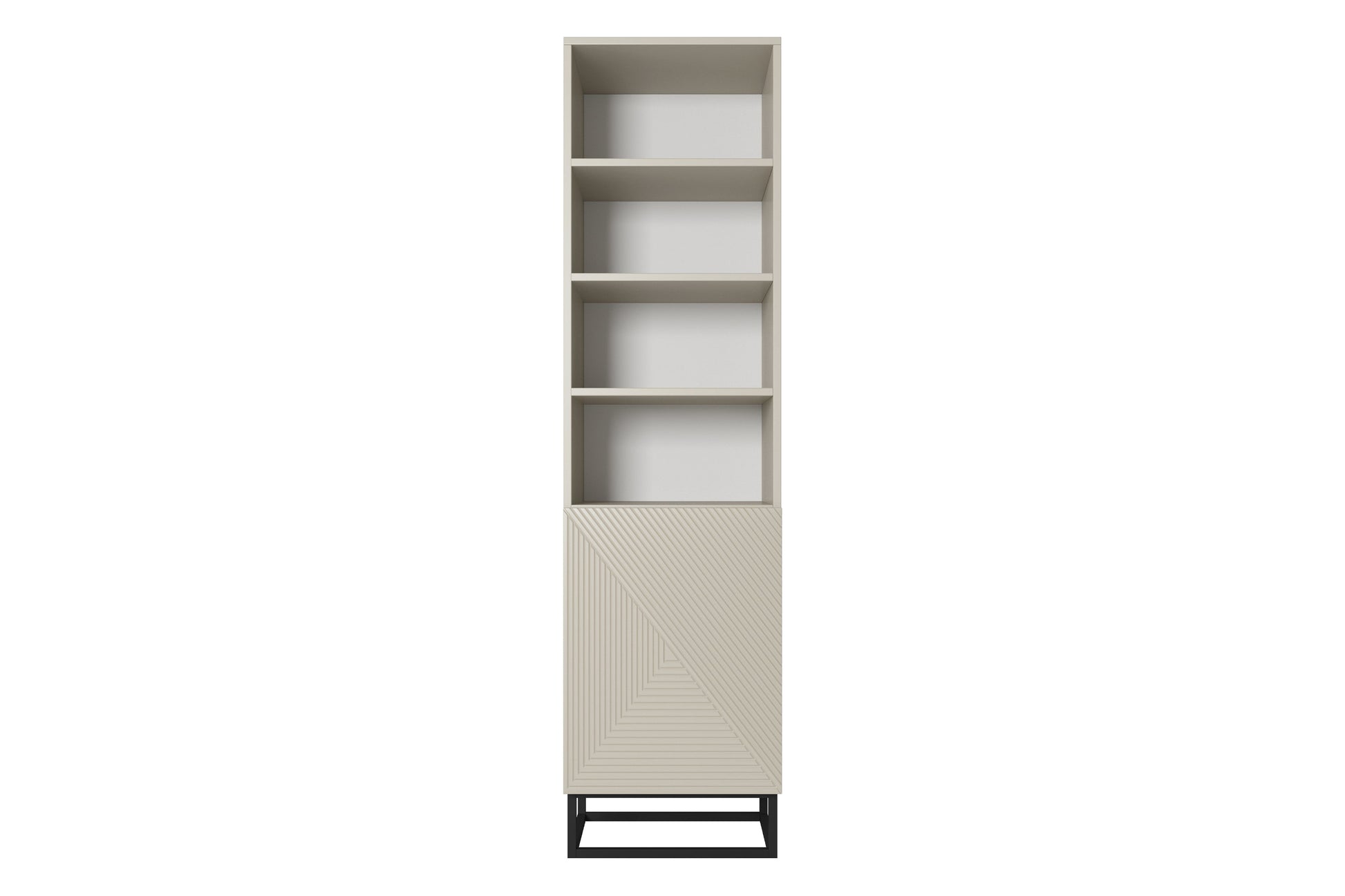 Skapis OSLO uz metāla kājām 190/43/50 cm kašmirs/melns - N1 Home