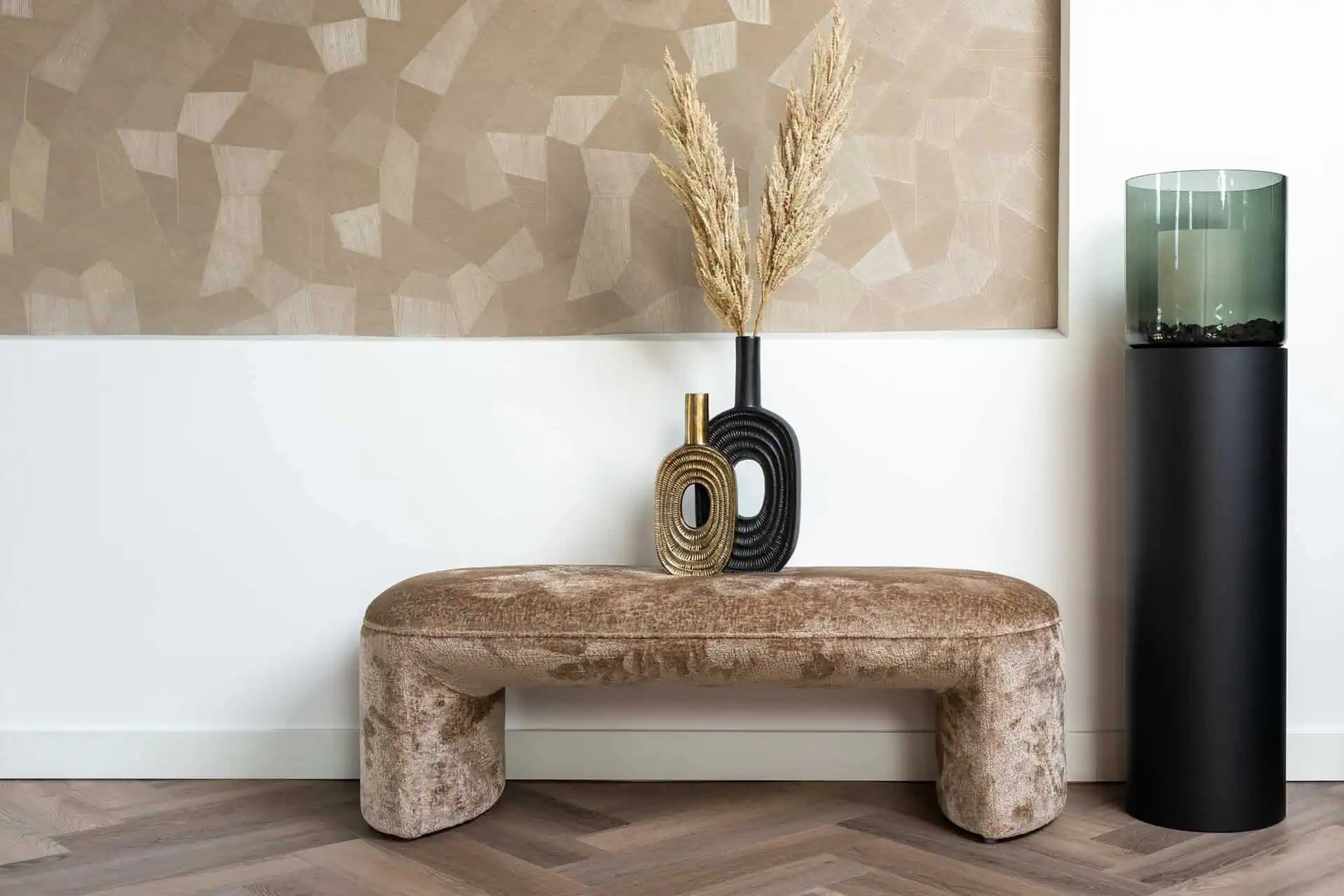 Vāze Richmond Interiors Emar small 31/14/5 cm zelts - N1 Home