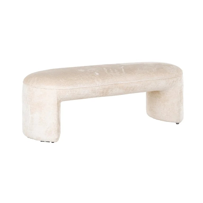 Soliņš Fargo Richmond Interiors 42/120/45 cm Bergen 900 white chenille - N1 Home