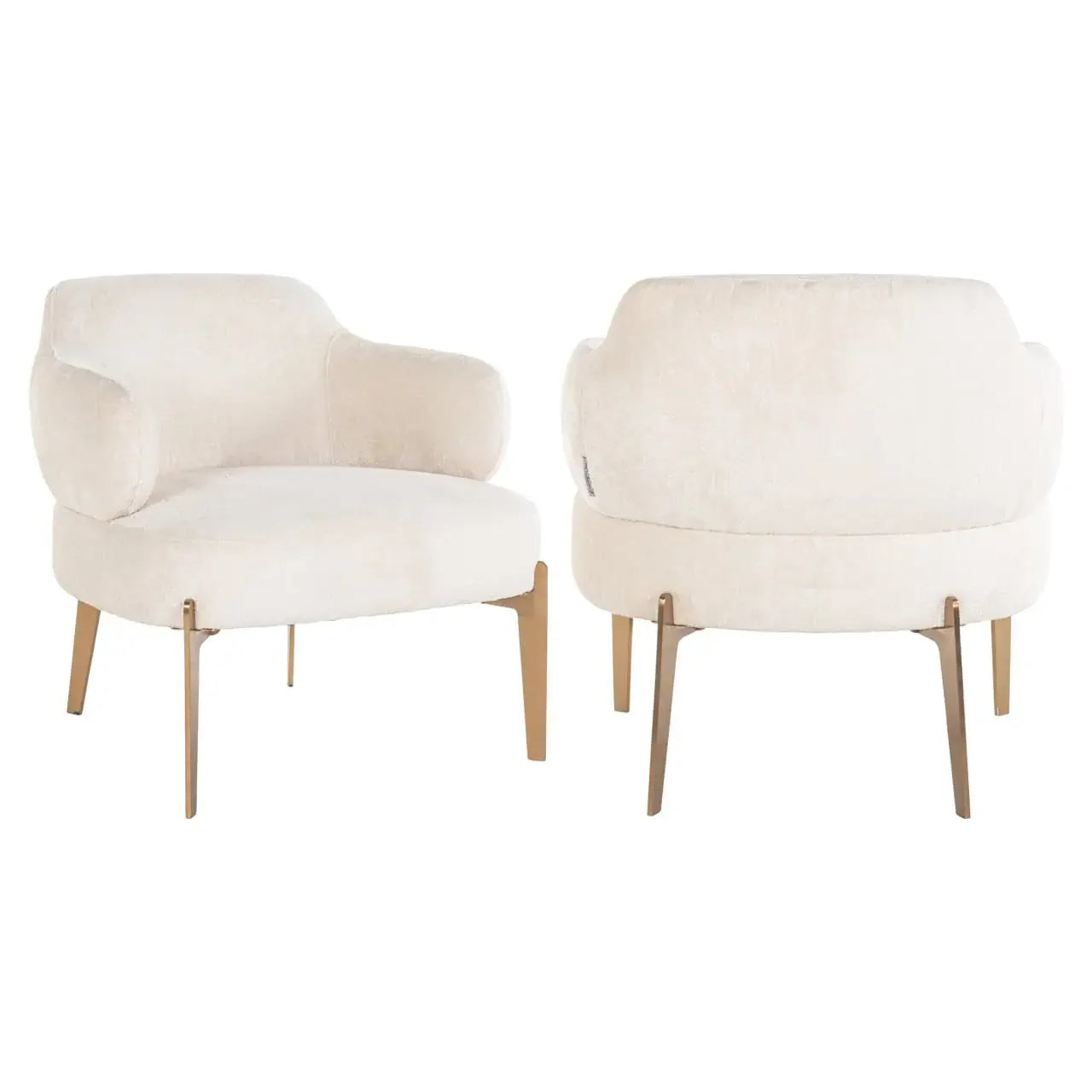 Krēsls Venus Richmond Interiors 75/74/81 cm white chenille - N1 Home