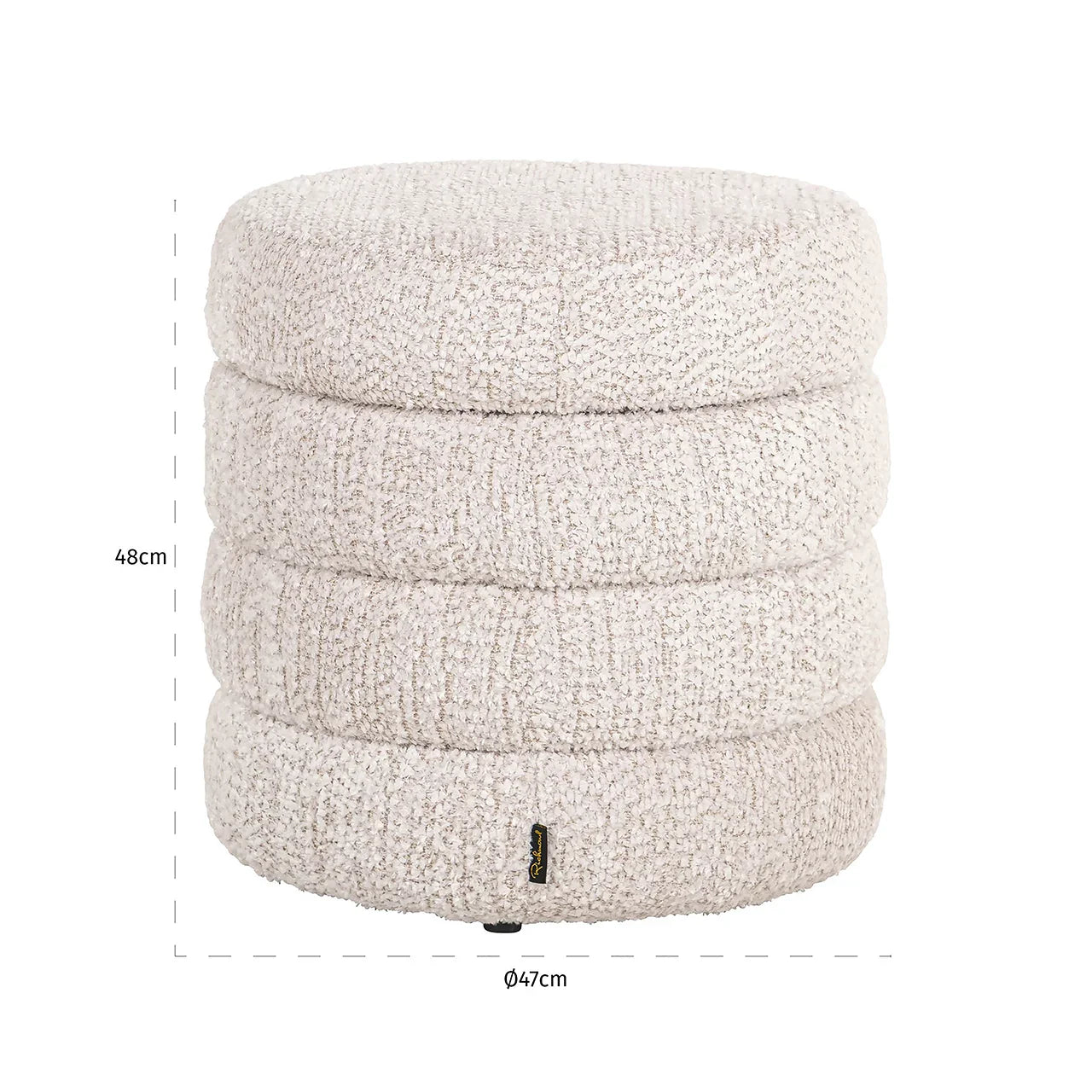 Pufs Adele Richmond Interiors 48/47/47 cm Be Lovely 11 Cream - N1 Home