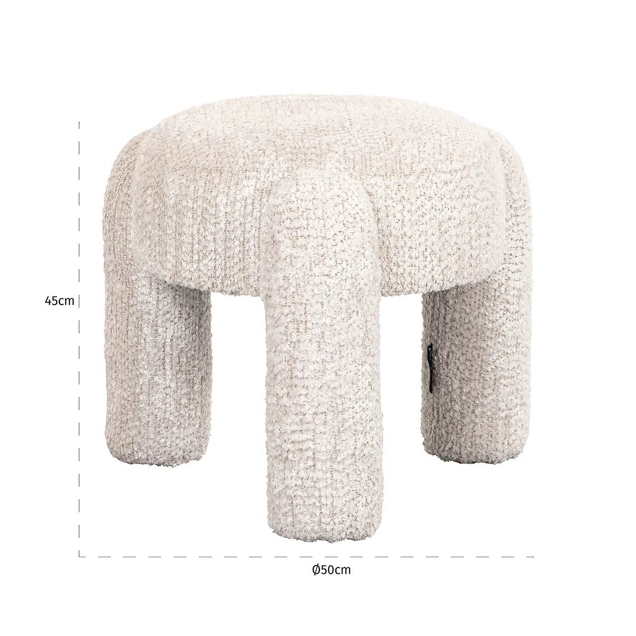 Pufs Holly Richmond Interiors 43/51/51 cm Be Lovely 11 Cream - N1 Home