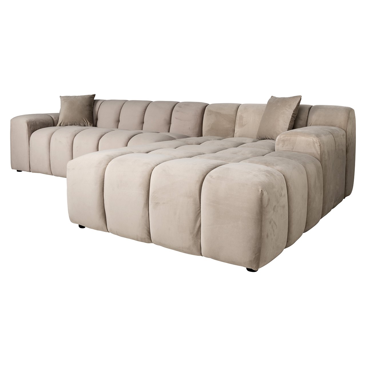 Dīvāns Cube Richmond Interiors 76/325/195 cm Quartz Khaki 903 - N1 Home