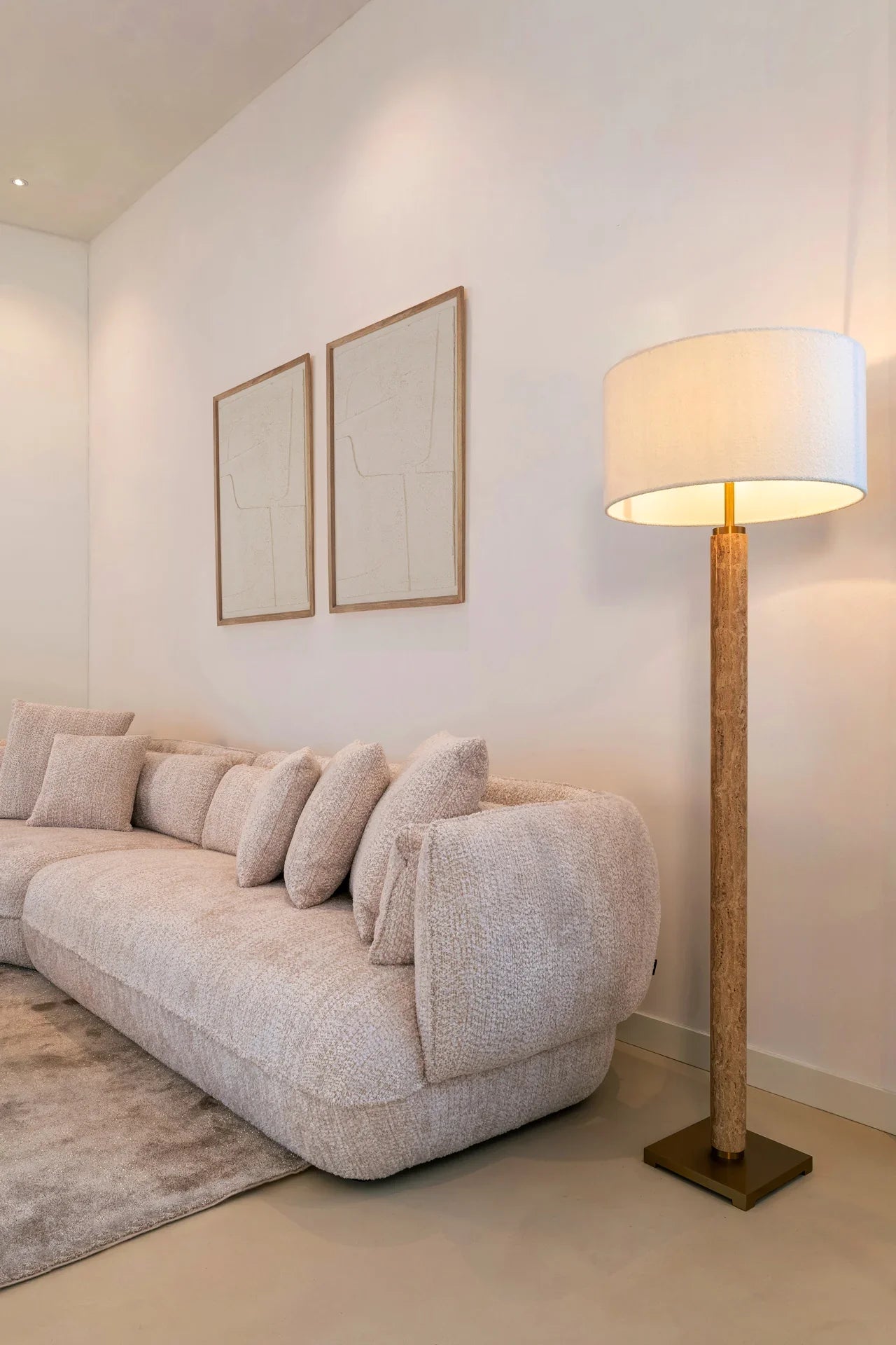 Stāvlampa Richmond Interiors Lorén 166/50/50 cm bēšs - N1 Home