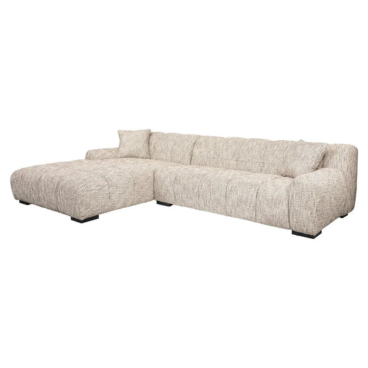Dīvāns Hazel 3-vietīgs + dīvāns kreisajā pusē moderns dabisks Richmond Interiors  71/326/204 cmBe Trendy 01 Nature - N1 Home