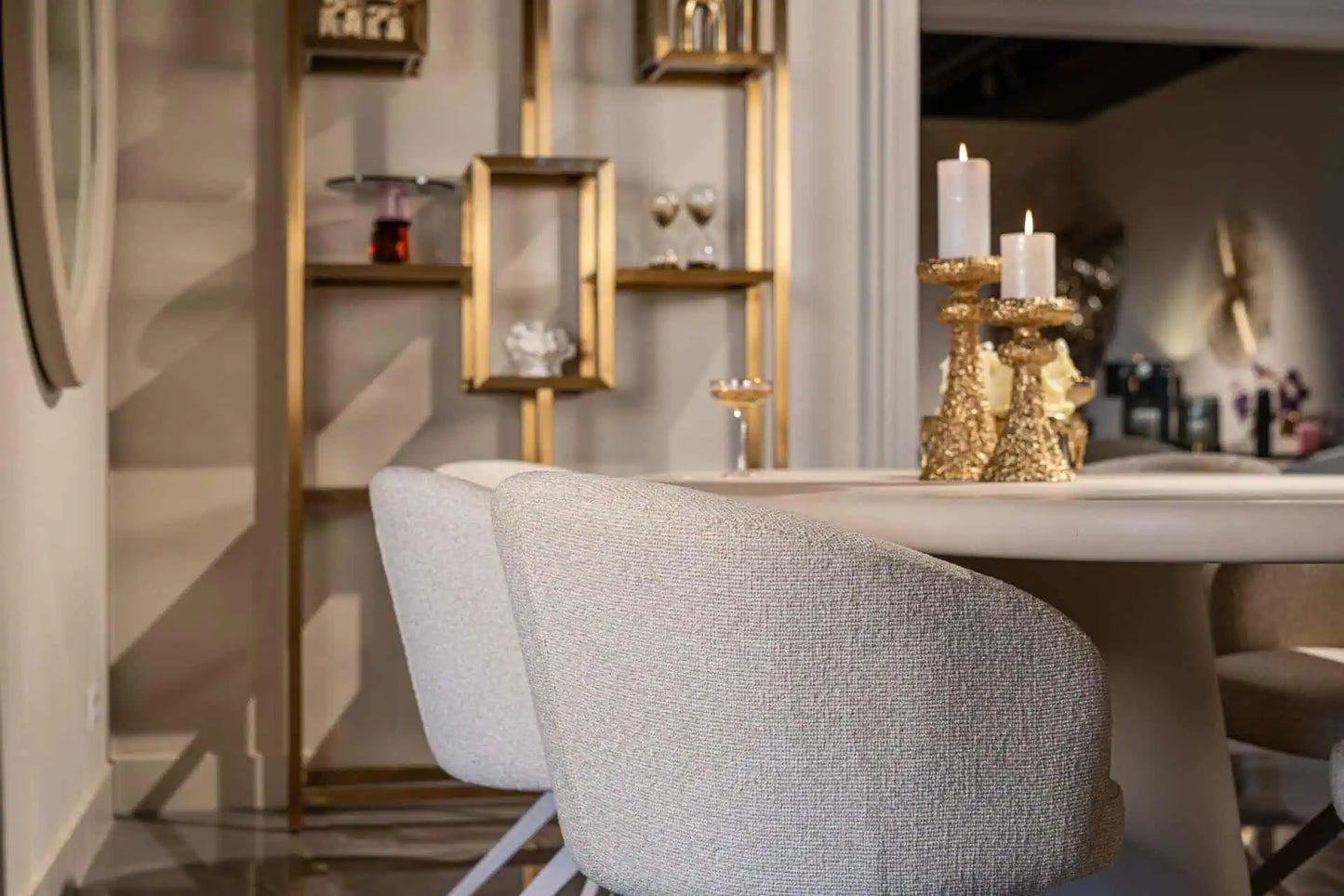 Svečturis July gold small Richmond Interiors 24,5/13/13 cm zelts - N1 Home