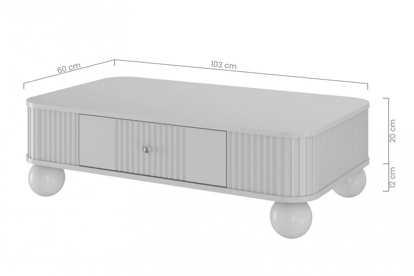 Kafijas galds  Vespa 103/32/60 cm kašmirs/rieksts/melns - N1 Home