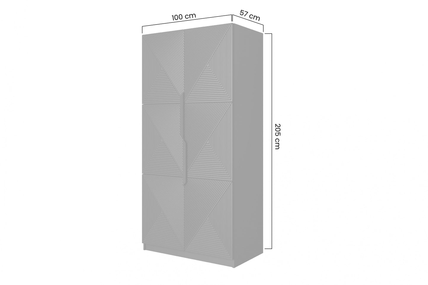 Skapis Oslo 100/205/57 cm balts - N1 Home