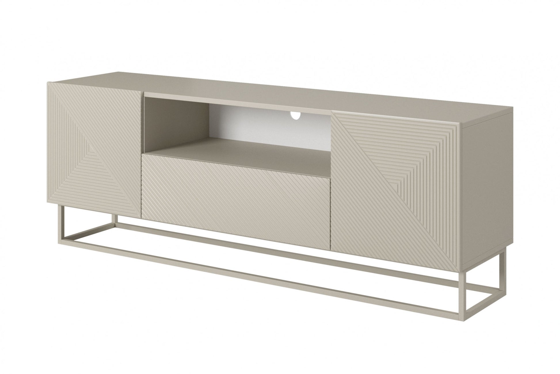 OSLO RTV kumode uz metāla kājām 167/60/40 cm kašmirs/kašmirs - N1 Home