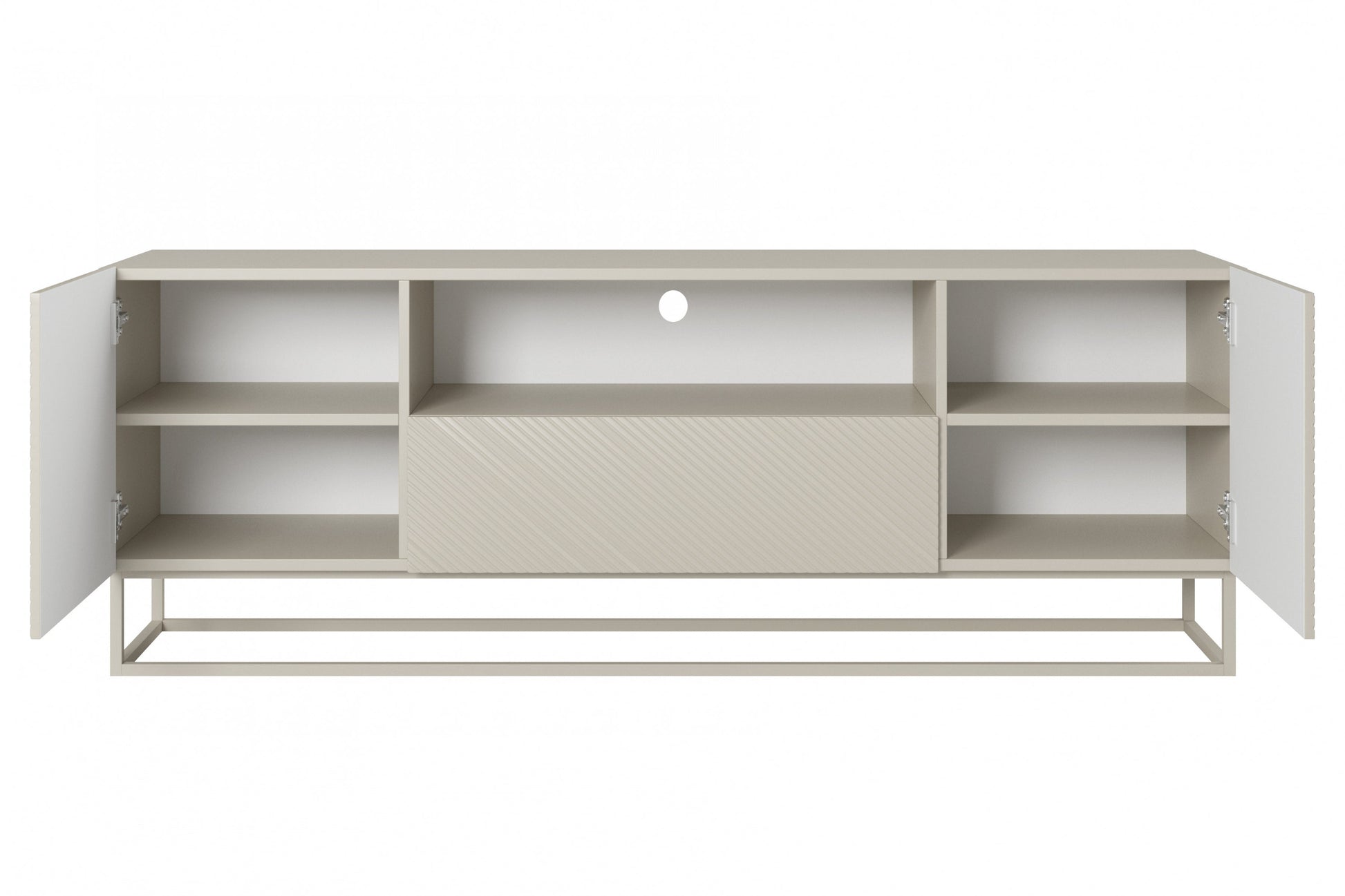 OSLO RTV kumode uz metāla kājām 167/60/40 cm kašmirs/kašmirs - N1 Home