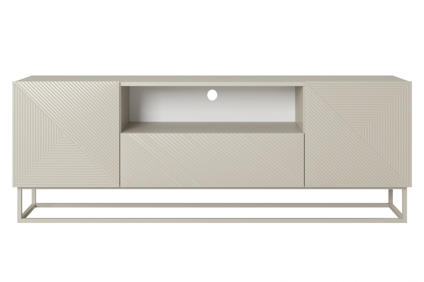 OSLO RTV kumode uz metāla kājām 167/60/40 cm kašmirs/kašmirs - N1 Home